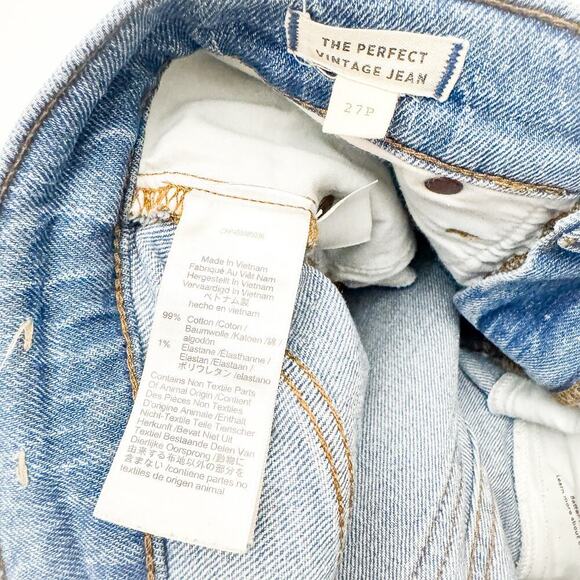 Madewell The Perfect Vintage Jean Straight Leg Denim Size 27P - Picture 2 of 7